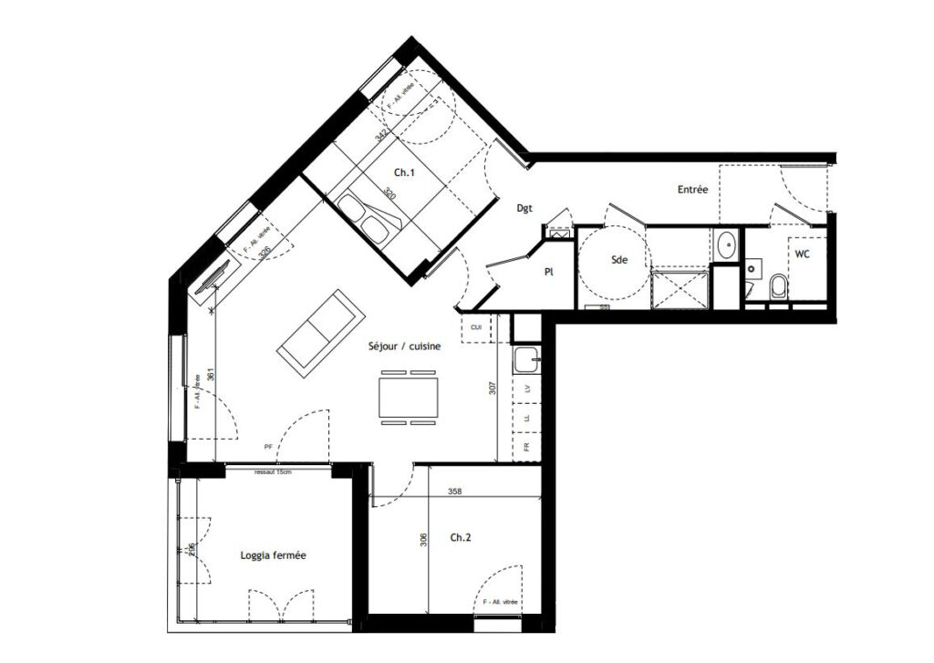 Appartement T3 de 72 m2
